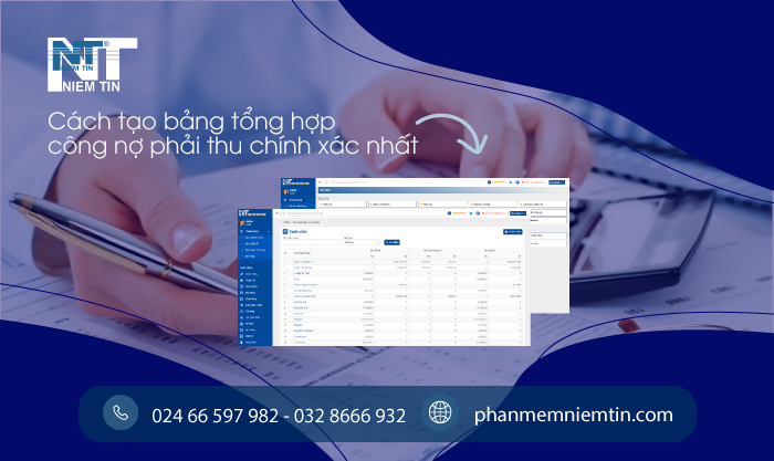 CÁCH TẠO BẢNG TỔNG HỢP CÔNG NỢ PHẢI THU