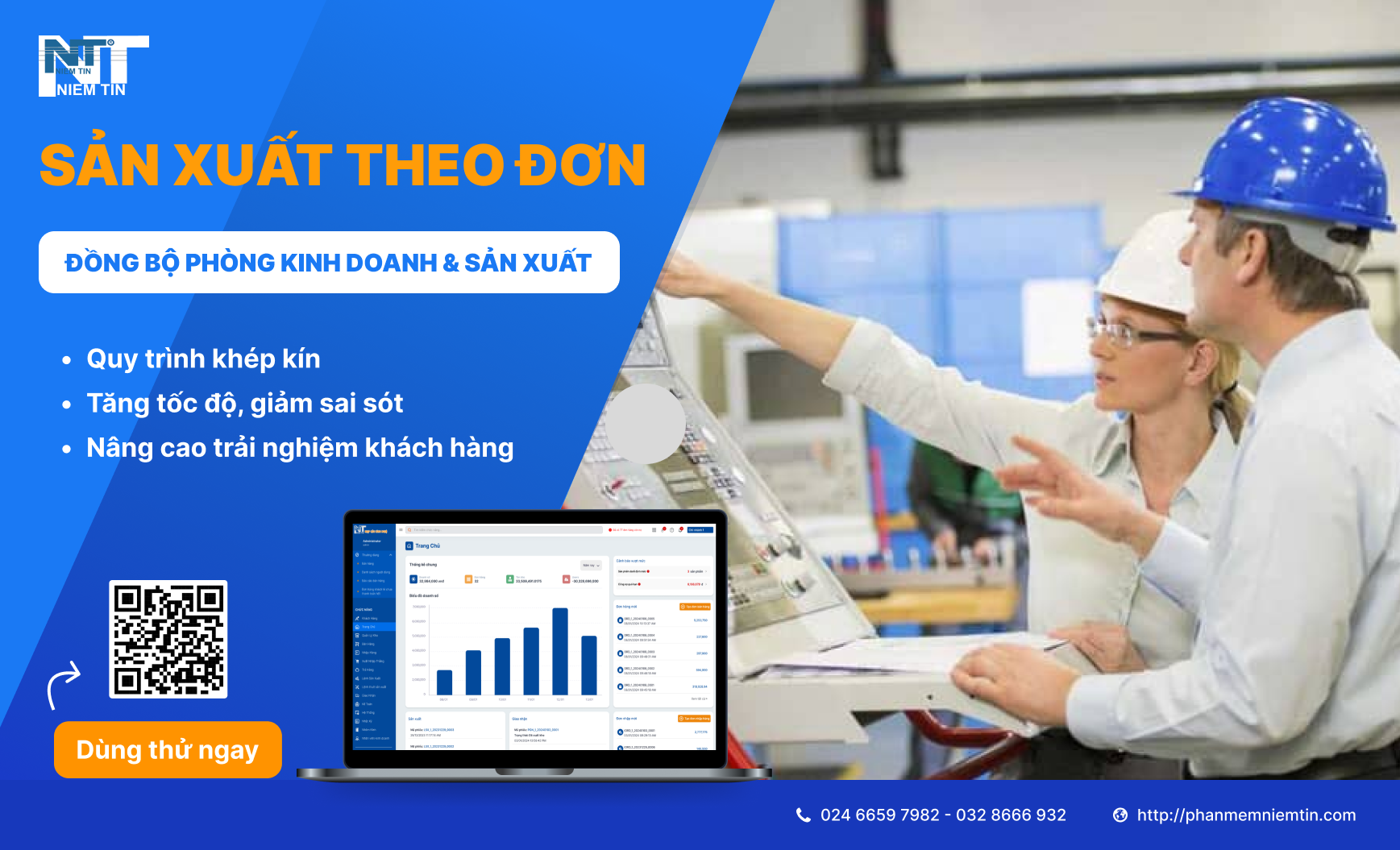 QUẢN LÝ SẢN XUẤT THEO ĐƠN - ĐỒNG BỘ PHÒNG BAN GIÚP VẬN HÀNH SẢN XUẤT HIỆU QUẢ